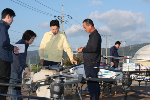 무인헬기·드론 55대 투입…포항 벼 재배지 5,600㏊ 항공방제